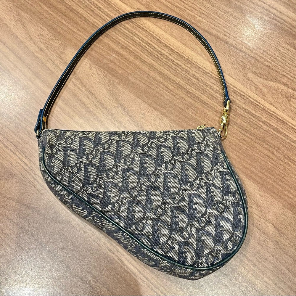 CHRISTIAN DIOR Saddle Pochette Classic Monogram Oblique Canvas Mini Bag - Picture 3 of 8